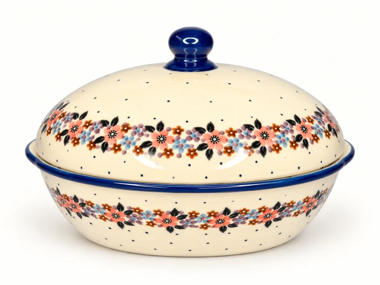 Ceramiczne naczynie w kobaltowe kwiaty.png