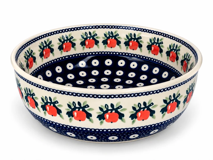 Ręcznie malowana misa w polskie wzory ceramiczne.png