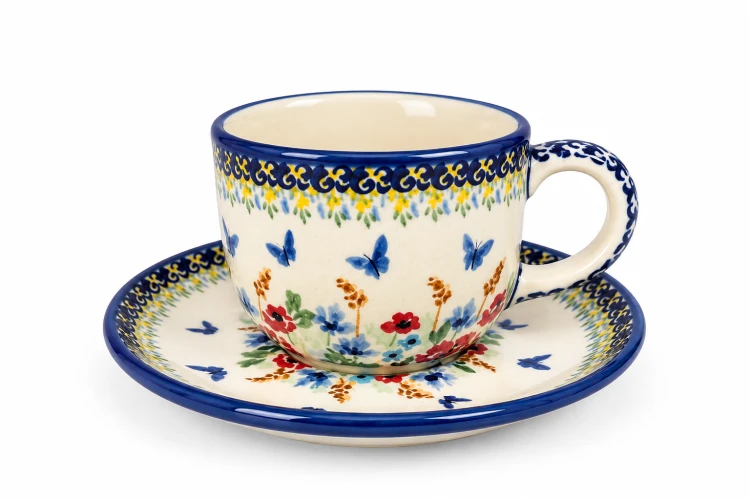 Porcelanowa filiżanka w kwiaty i motyle.png