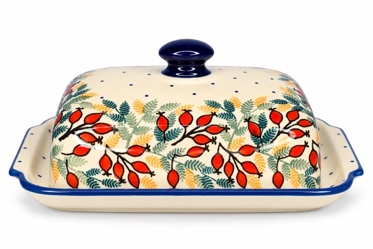 Ceramic Maselniczka w Kwiatowy Wzór.png